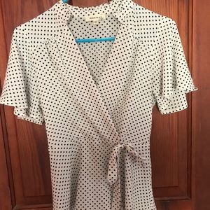 Polka dot wrap top!